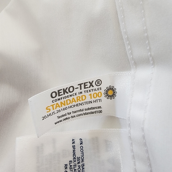 Lands End White Button Down Uniform Shirt - Picture 6 of 6